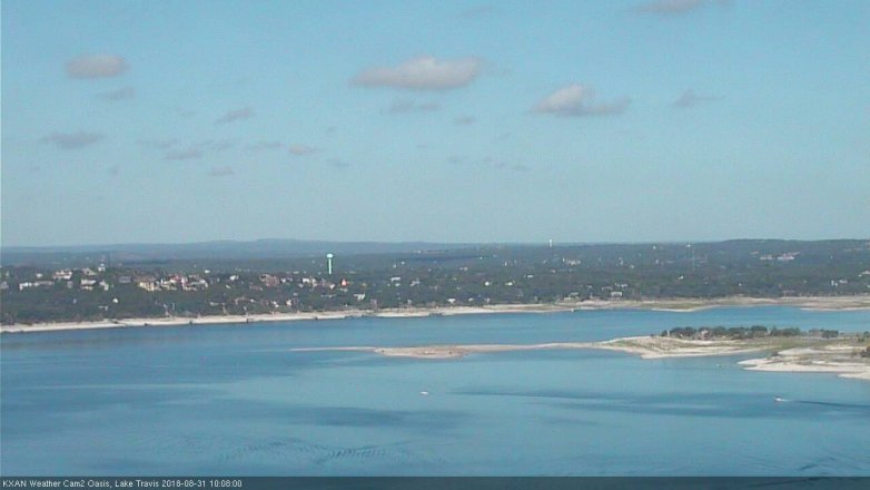 Lake Travis webcam, August 31, 2018 9:10 AM CT