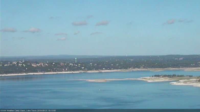 Lake Travis webcam, August 31, 2018 9:15 AM CT