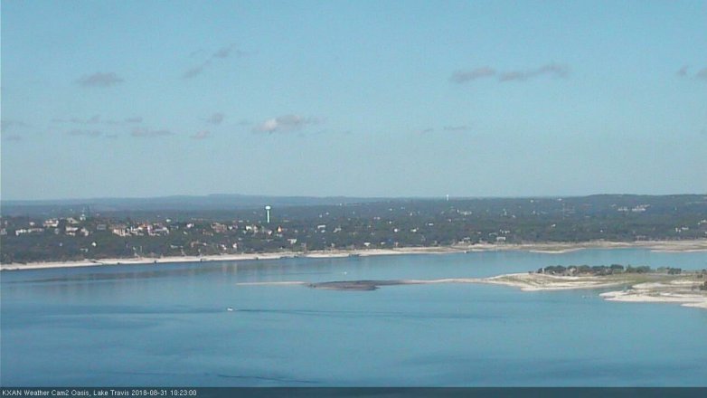 Lake Travis webcam, August 31, 2018 9:25 AM CT