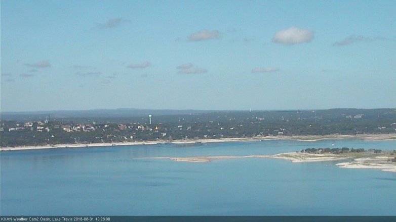 Lake Travis webcam, August 31, 2018 9:30 AM CT