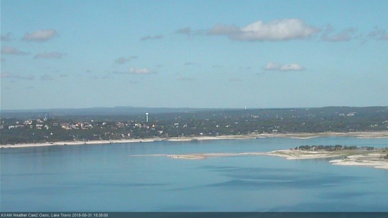 Lake Travis webcam, August 31, 2018 9:40 AM CT