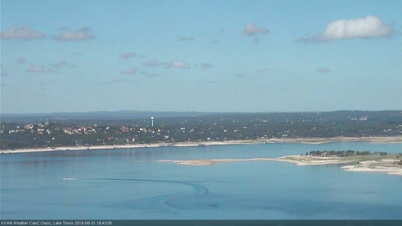 Lake Travis webcam, August 31, 2018 9:45 AM CT