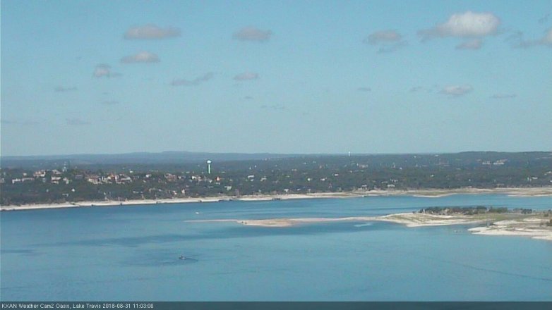 Lake Travis webcam, August 31, 2018 10:05 AM CT