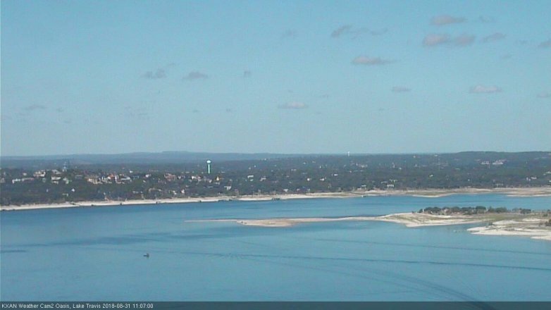 Lake Travis webcam, August 31, 2018 10:10 AM CT