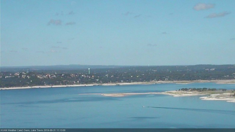 Lake Travis webcam, August 31, 2018 10:15 AM CT