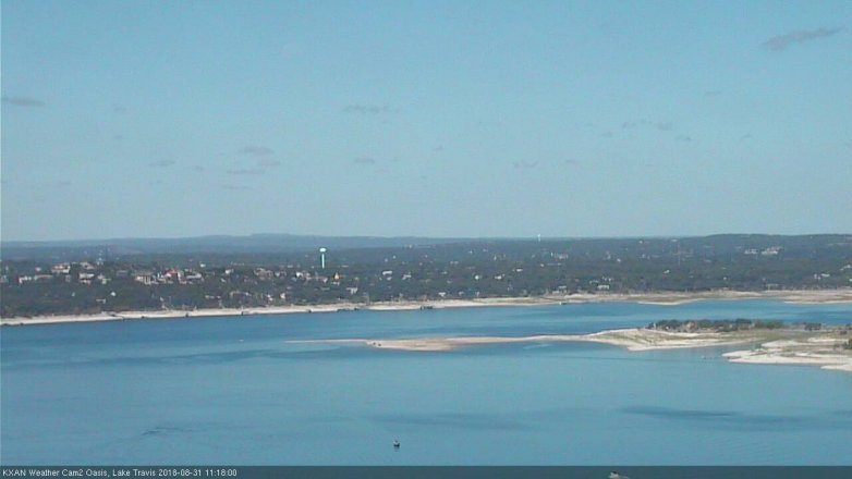 Lake Travis webcam, August 31, 2018 10:20 AM CT