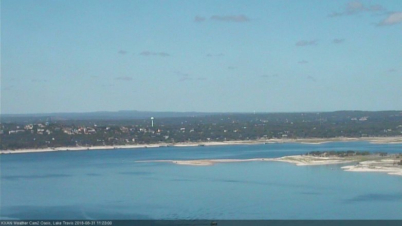 Lake Travis webcam, August 31, 2018 10:25 AM CT
