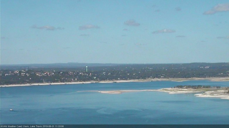 Lake Travis webcam, August 31, 2018 10:35 AM CT