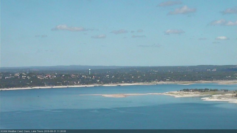 Lake Travis webcam, August 31, 2018 10:40 AM CT