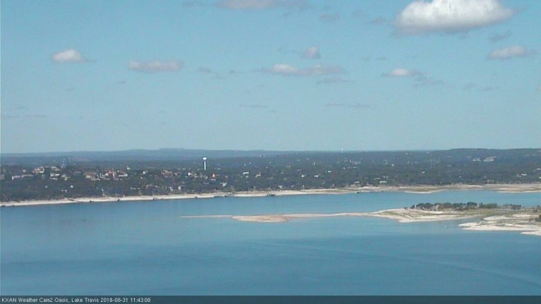 Lake Travis webcam, August 31, 2018 10:45 AM CT