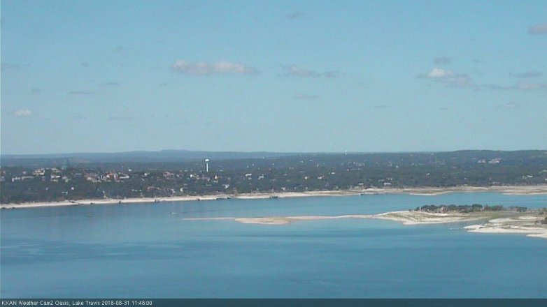 Lake Travis webcam, August 31, 2018 10:50 AM CT