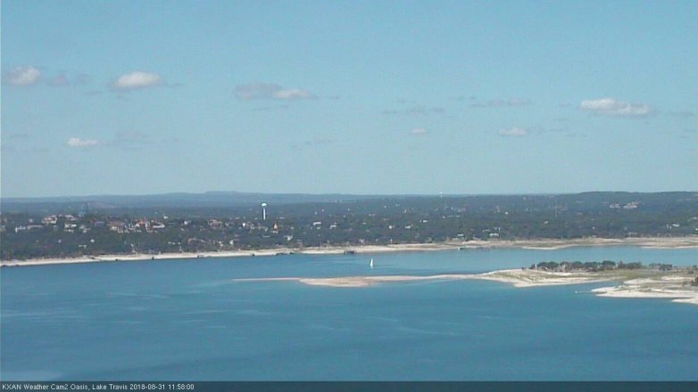 Lake Travis webcam, August 31, 2018 11:00 AM CT