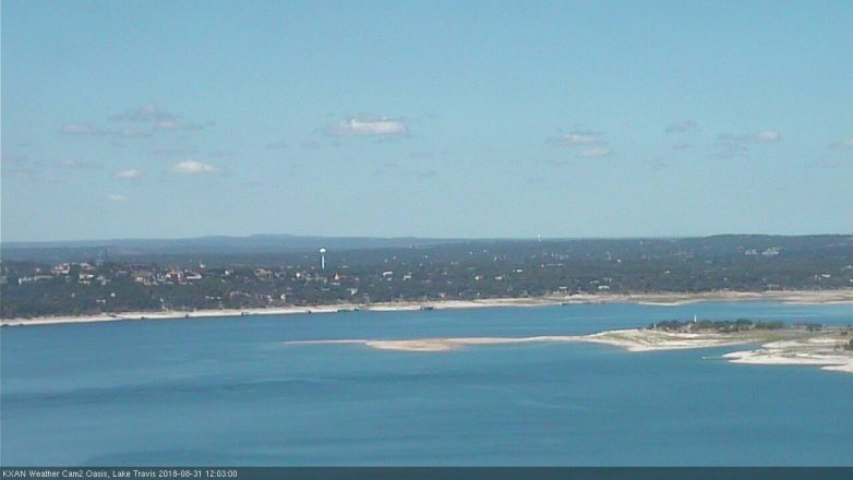 Lake Travis webcam, August 31, 2018 11:05 AM CT
