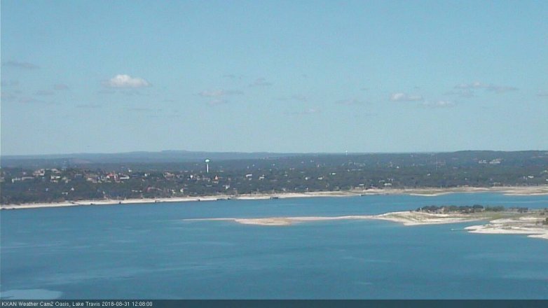 Lake Travis webcam, August 31, 2018 11:10 AM CT