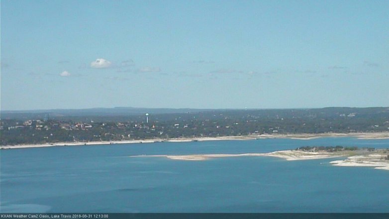 Lake Travis webcam, August 31, 2018 11:15 AM CT