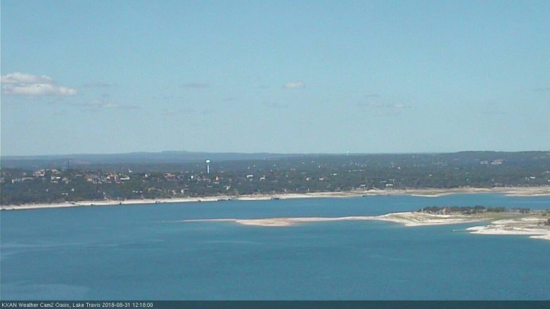 Lake Travis webcam, August 31, 2018 11:20 AM CT