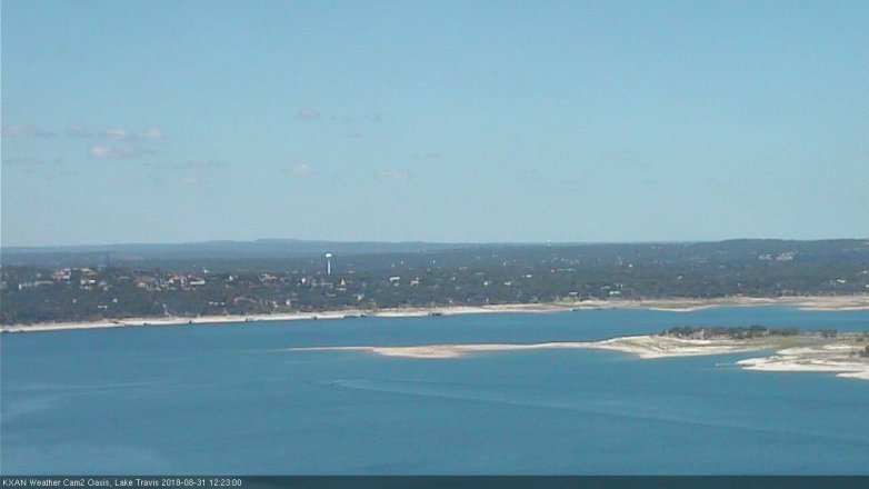 Lake Travis webcam, August 31, 2018 11:25 AM CT