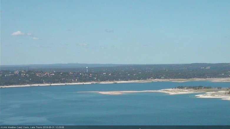 Lake Travis webcam, August 31, 2018 11:30 AM CT