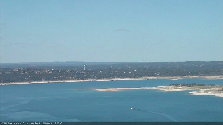 Lake Travis webcam, August 31, 2018 11:35 AM CT