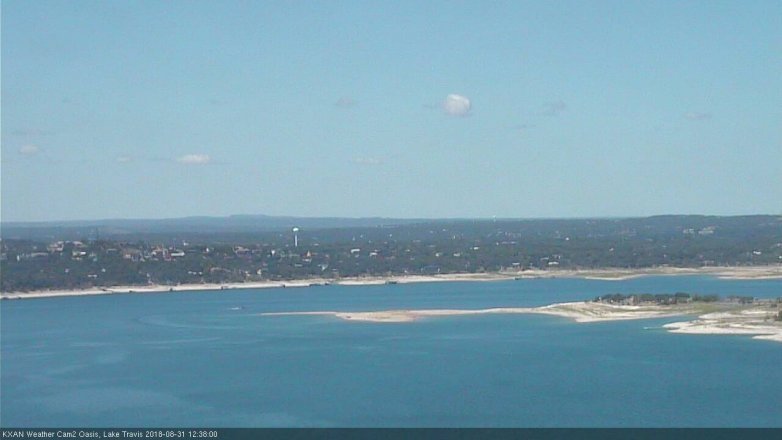 Lake Travis webcam, August 31, 2018 11:40 AM CT
