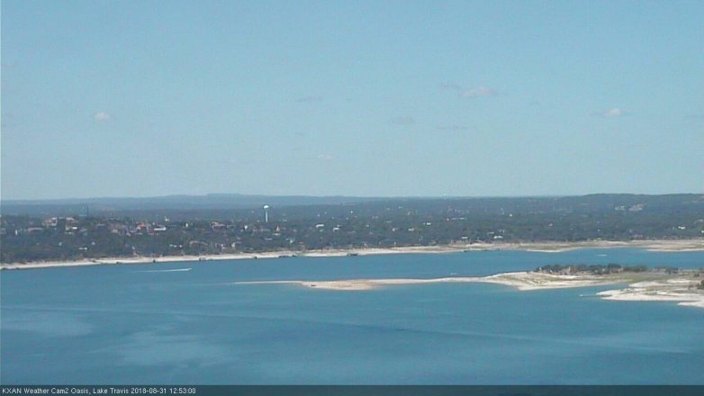 Lake Travis webcam, August 31, 2018 11:55 AM CT