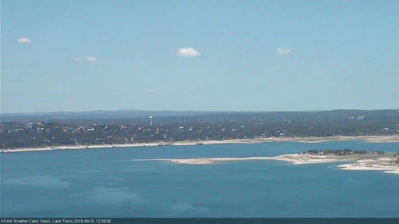 Lake Travis webcam, August 31, 2018 12:00 PM CT