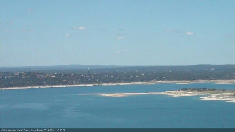 Lake Travis webcam, August 31, 2018 12:05 PM CT