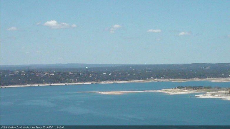 Lake Travis webcam, August 31, 2018 12:10 PM CT