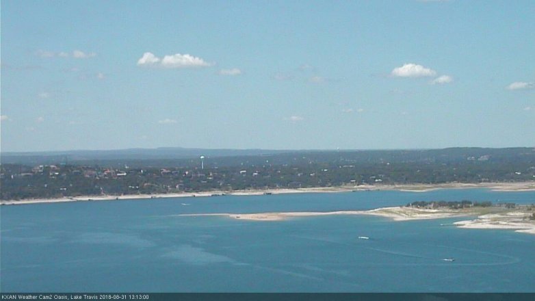 Lake Travis webcam, August 31, 2018 12:15 PM CT