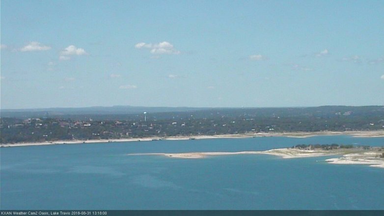 Lake Travis webcam, August 31, 2018 12:20 PM CT