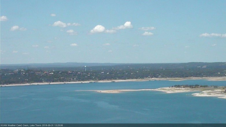 Lake Travis webcam, August 31, 2018 12:30 PM CT