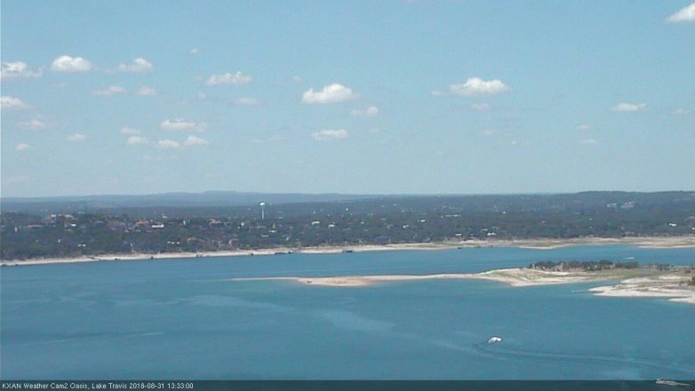 Lake Travis webcam, August 31, 2018 12:35 PM CT