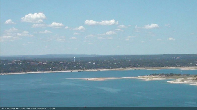 Lake Travis webcam, August 31, 2018 12:45 PM CT