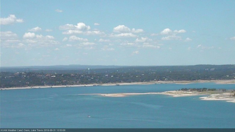 Lake Travis webcam, August 31, 2018 12:55 PM CT