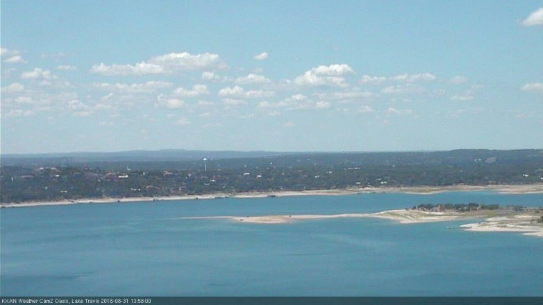 Lake Travis webcam, August 31, 2018 1:00 PM CT