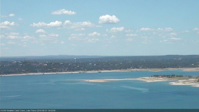Lake Travis webcam, August 31, 2018 1:05 PM CT
