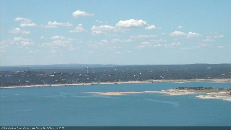 Lake Travis webcam, August 31, 2018 1:10 PM CT