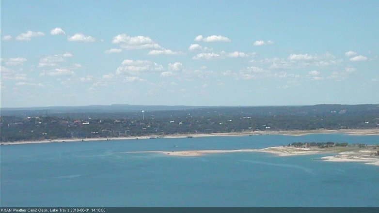 Lake Travis webcam, August 31, 2018 1:20 PM CT