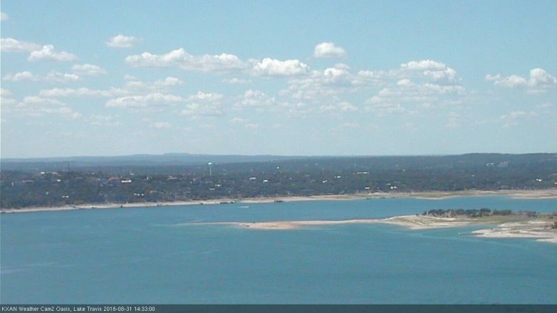 Lake Travis webcam, August 31, 2018 1:35 PM CT