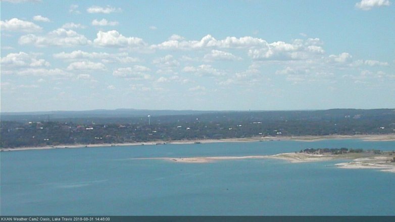 Lake Travis webcam, August 31, 2018 1:50 PM CT