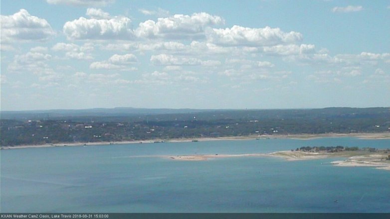 Lake Travis webcam, August 31, 2018 2:05 PM CT