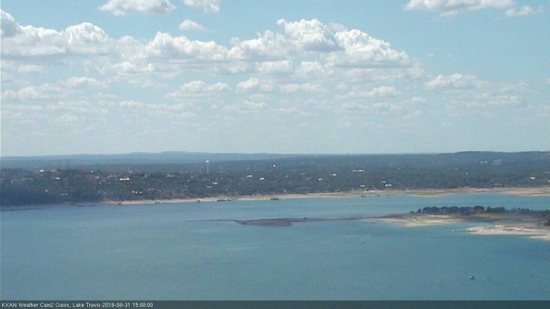 Lake Travis webcam, August 31, 2018 2:10 PM CT