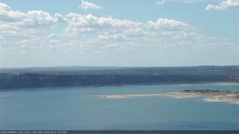 Lake Travis webcam, August 31, 2018 2:15 PM CT