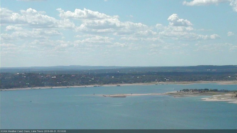 Lake Travis webcam, August 31, 2018 2:20 PM CT