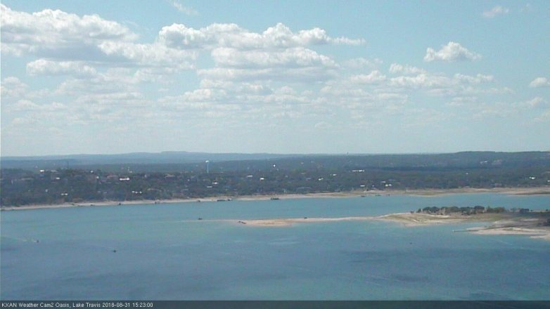 Lake Travis webcam, August 31, 2018 2:25 PM CT