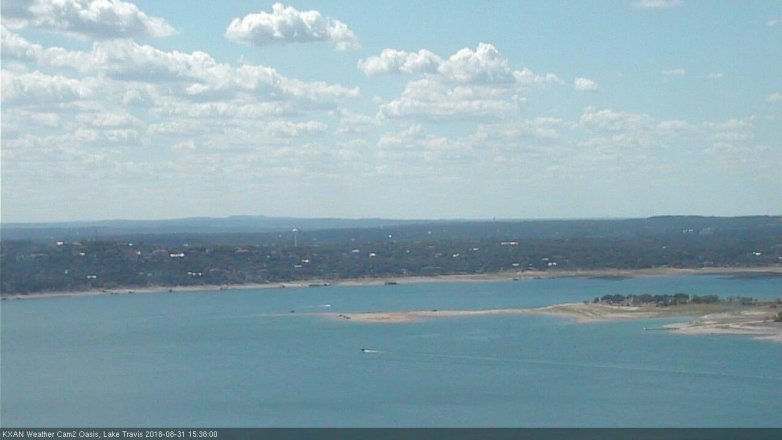 Lake Travis webcam, August 31, 2018 2:40 PM CT