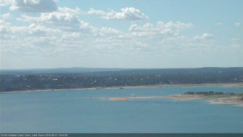 Lake Travis webcam, August 31, 2018 2:45 PM CT