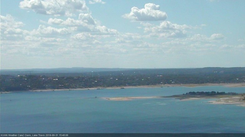 Lake Travis webcam, August 31, 2018 2:50 PM CT