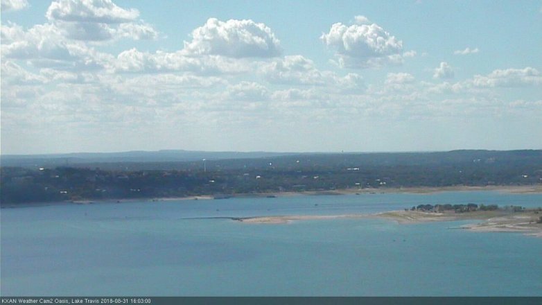 Lake Travis webcam, August 31, 2018 3:05 PM CT
