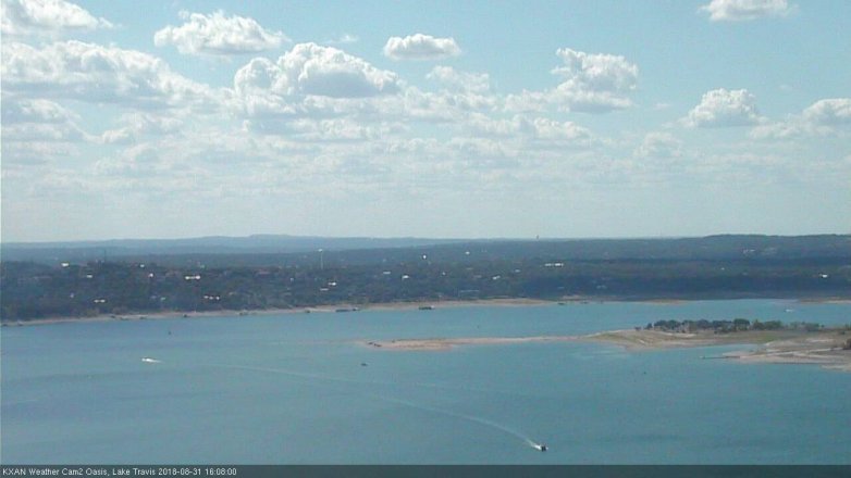 Lake Travis webcam, August 31, 2018 3:10 PM CT